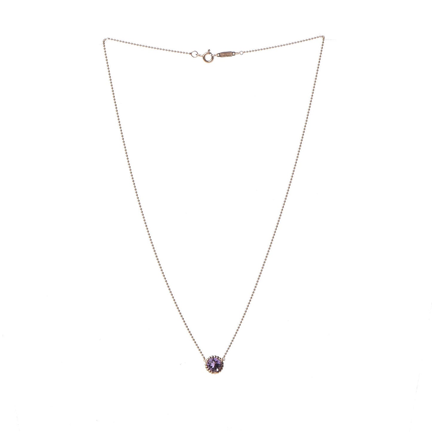 18K Rose Gold Amethyst Sparklers Pendant Necklace