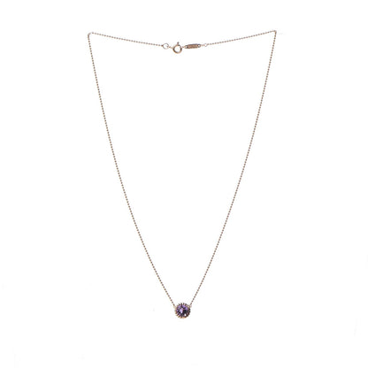 Tiffany 18K Rose Gold Amethyst Sparklers Pendant Necklace 3 of 6