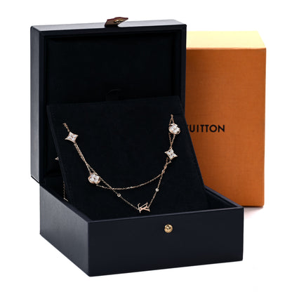 Louis Vuitton 18K Pink Gold Diamond Mother of Pearl Blossom Sautoir Necklace 6 of 6