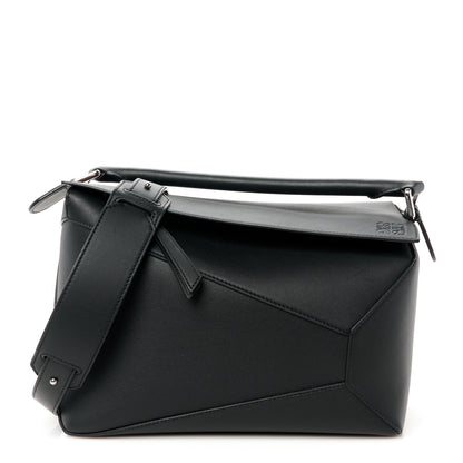 Loewe Calfskin Medium Puzzle Edge Bag Black 1 of 10
