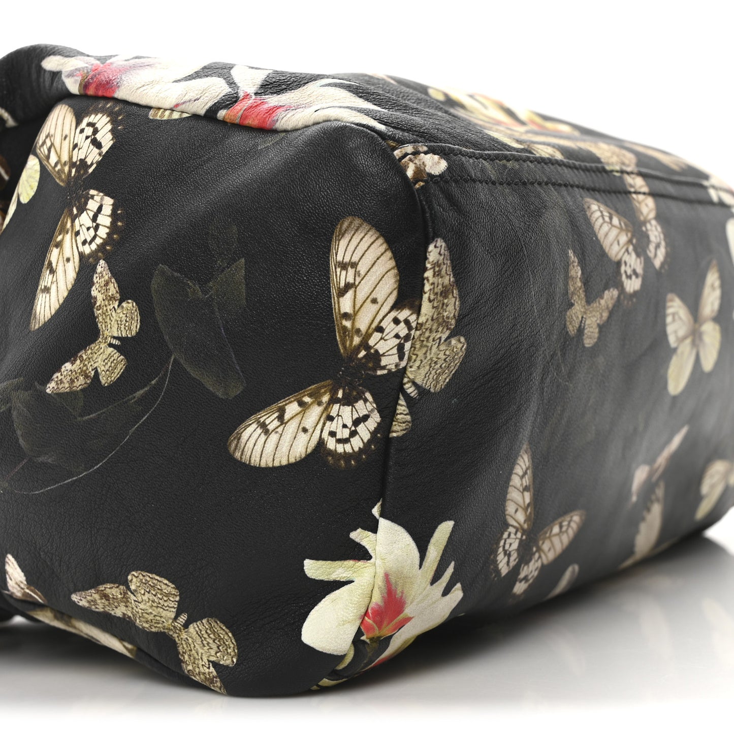 Lambskin Magnolia Print Medium Pandora Black