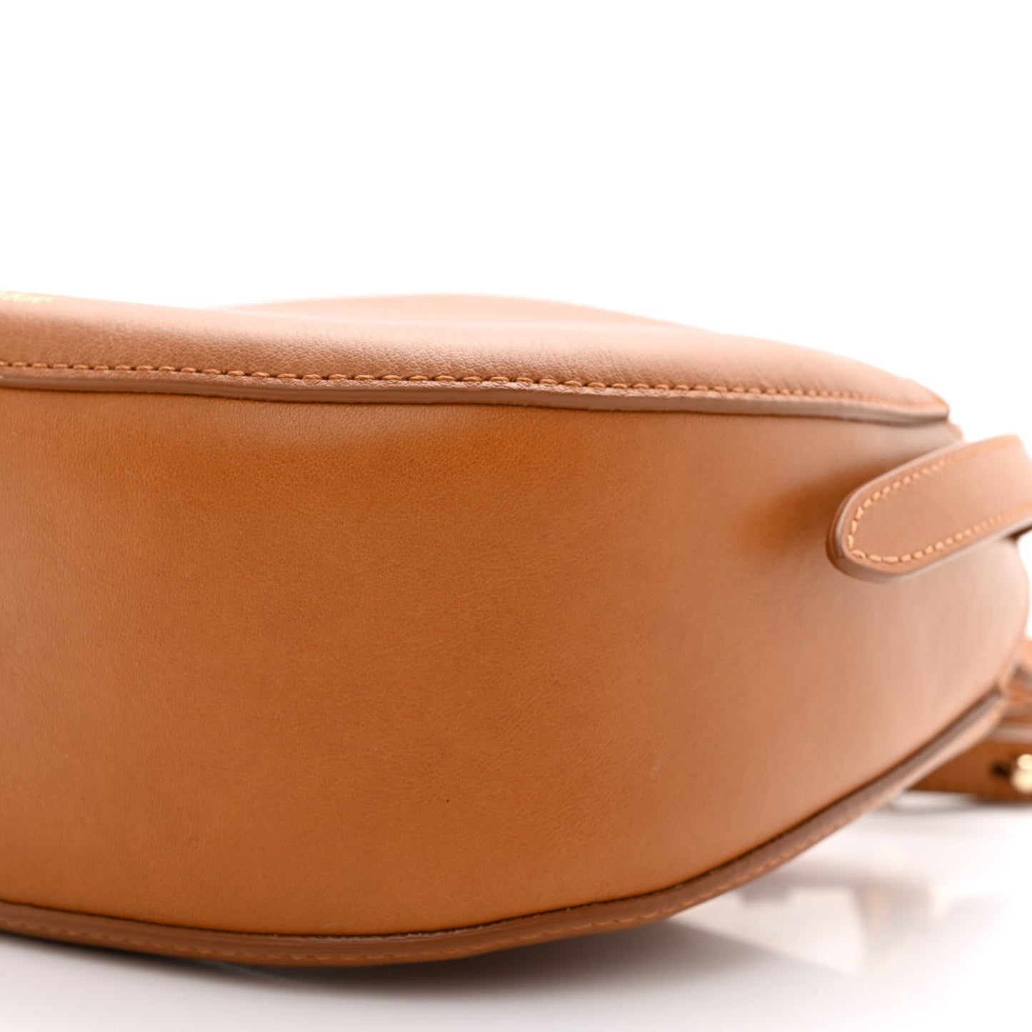 Small Grain Calfskin Kiss Bag Arizona Brown