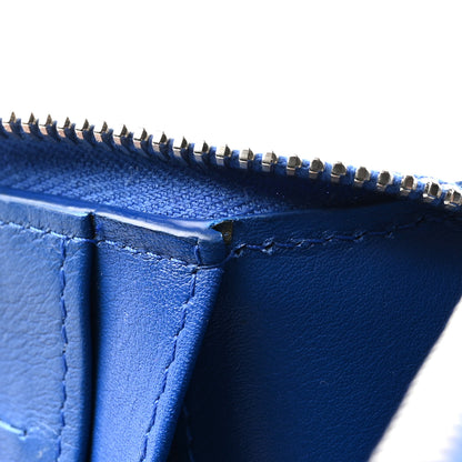 Chanel Patent Quilted Large Zip Around Organizer Wallet Blue 9 of 12