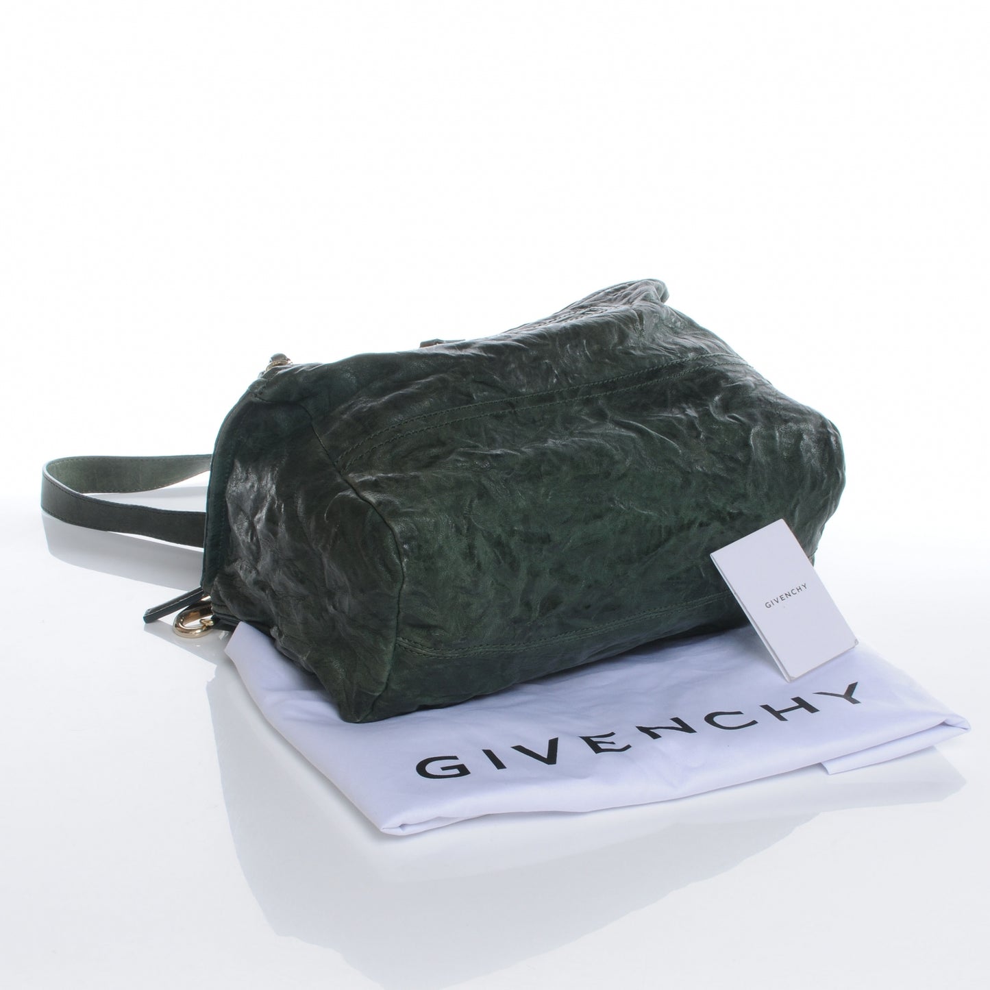 Textured Sheepskin Medium Pandora Bag Khaki