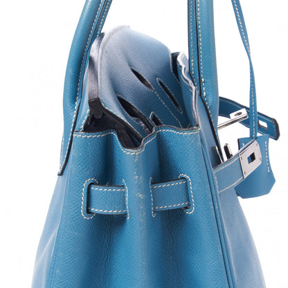 Hermes Epsom HAC Birkin 32 Blue Jean 13 of 39