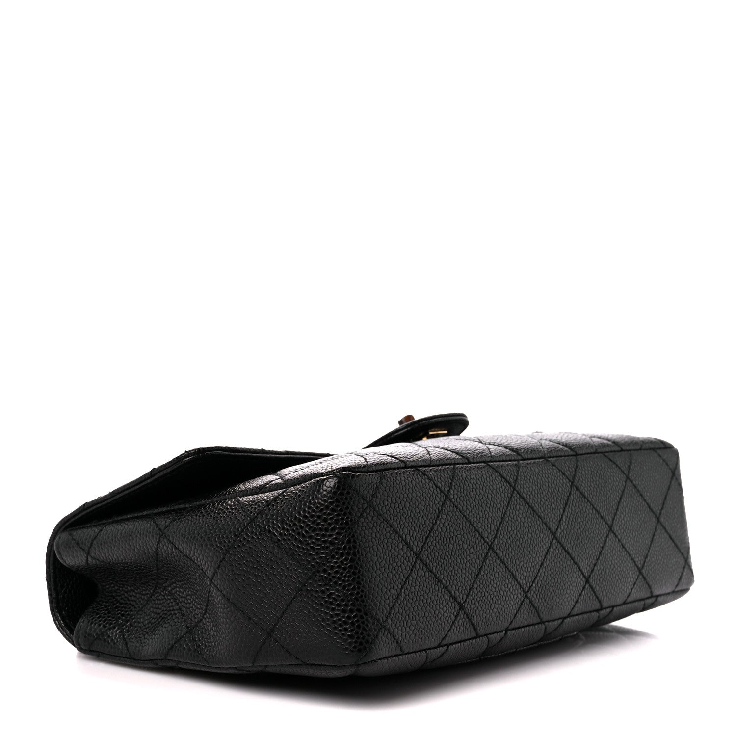 Chanel Caviar Quilted Tortoise Medium Single Flap Black 4 of 11