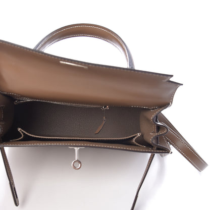 Hermes Tadelakt Kelly Sellier 25 Etoupe 10 of 35