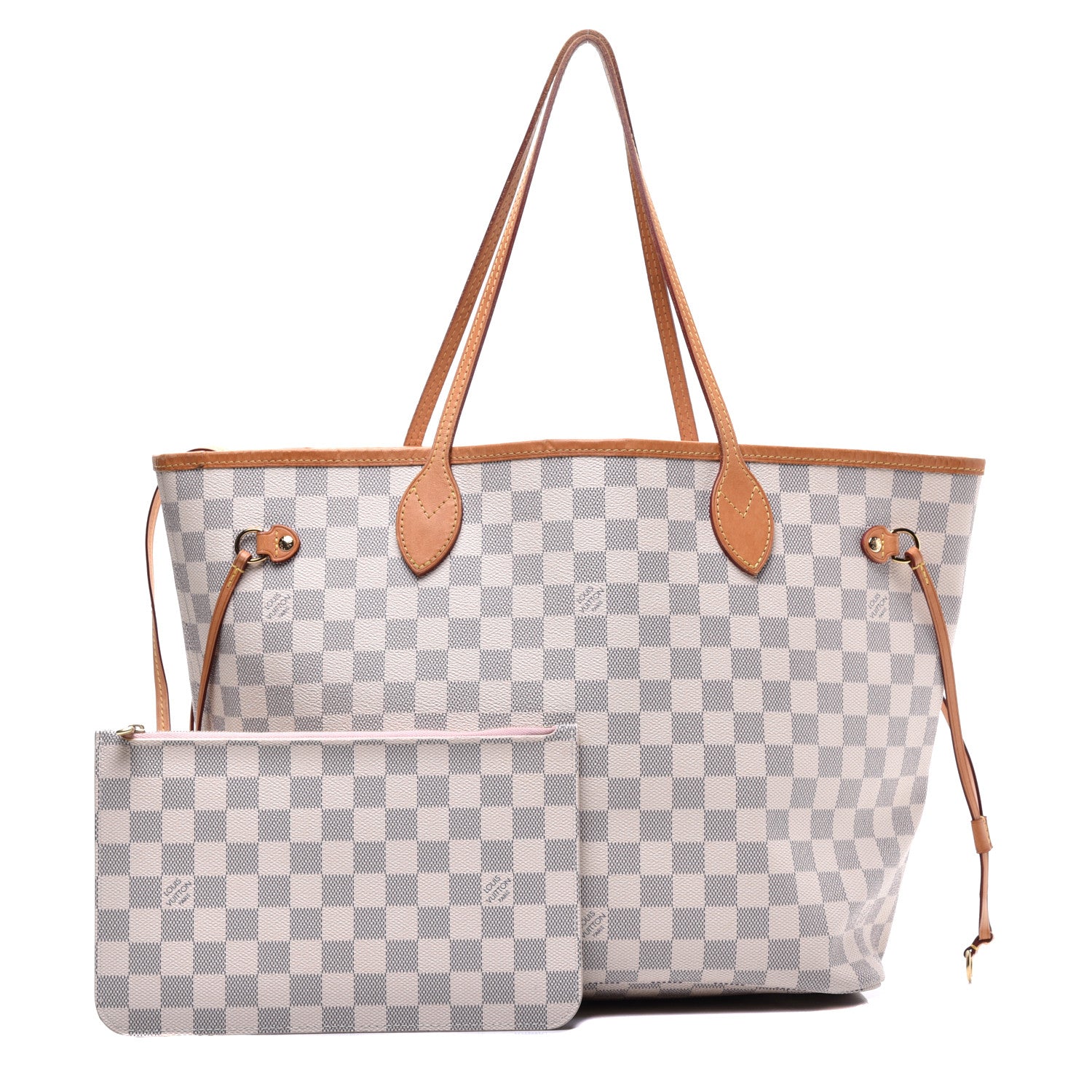 Louis Vuitton Damier Azur Neo Neverfull MM Rose Ballerine 1 of 8