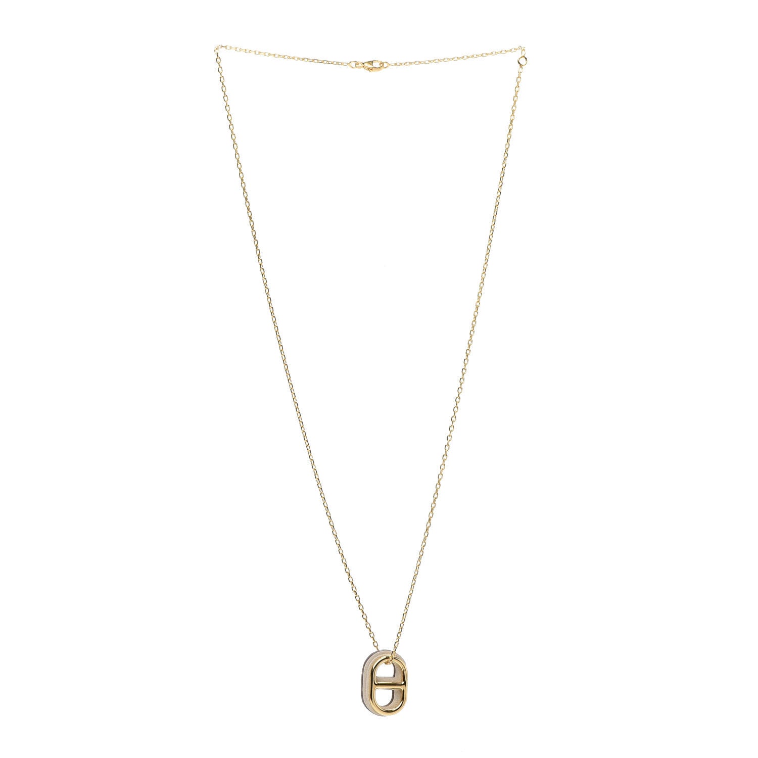 Hermes Swift O'Maillon Pendant Necklace Nata 3 of 8