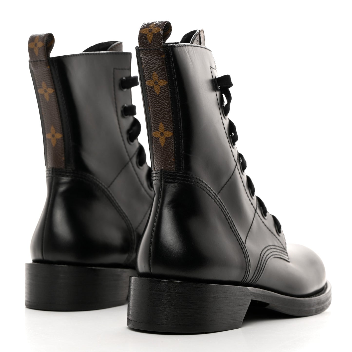 Calfskin Monogram Metropolis Flat Ranger Boots 38.5 Black
