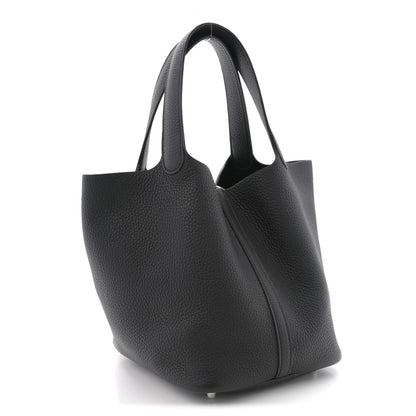 Hermes Taurillon Clemence Picotin Lock 22 MM Black 3 of 11