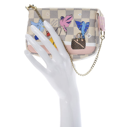 Louis Vuitton Damier Azur 2018 Christmas Animation Mini Pochette Accessories 2 of 8