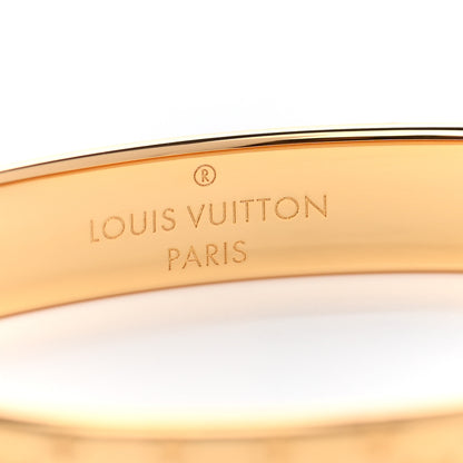 Louis Vuitton Brass Monogram Nanogram Cuff S Gold 5 of 6