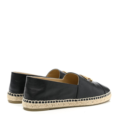 Chanel Calfskin Chain CC Espadrilles 41 Black 4 of 9