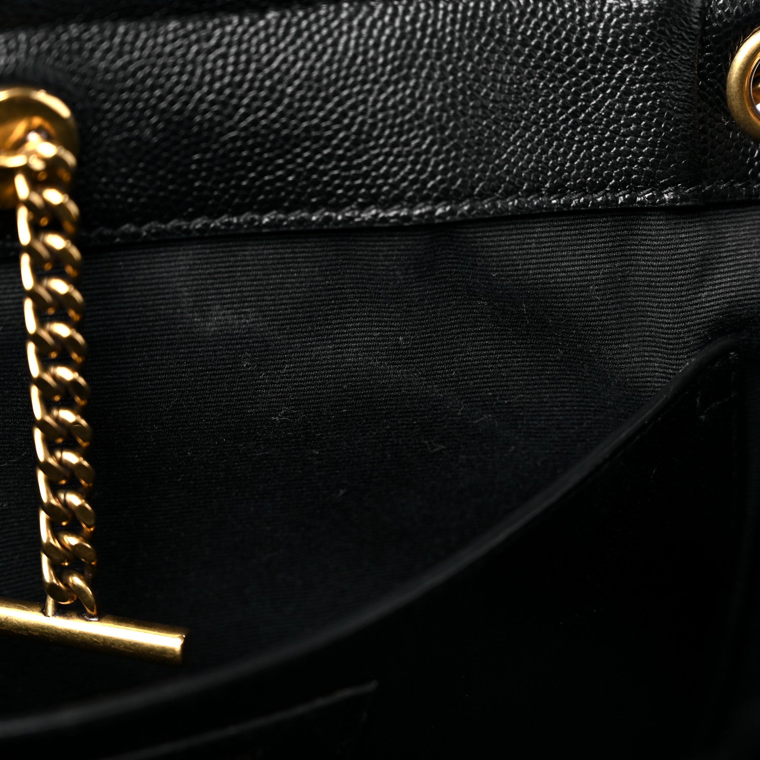 Saint Laurent Pebbled Lambskin Chevron Monogram Small Nolita Black 13 of 15