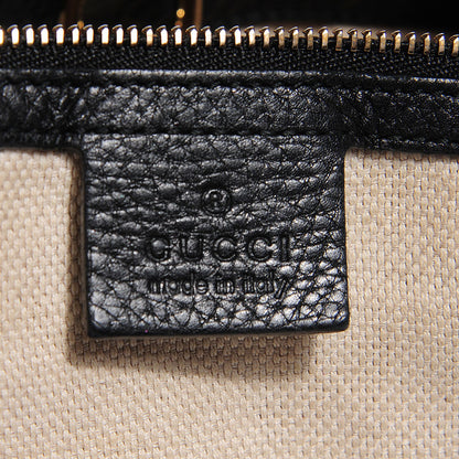 Gucci Pebbled Calfskin Medium Soho Chain Shoulder Bag Black 6 of 9