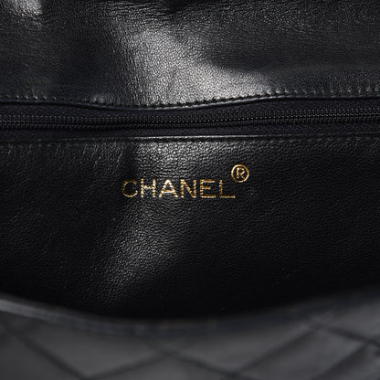 Chanel Lambskin Quilted Tassel Shoulder Flap Bag Black 6 of 15