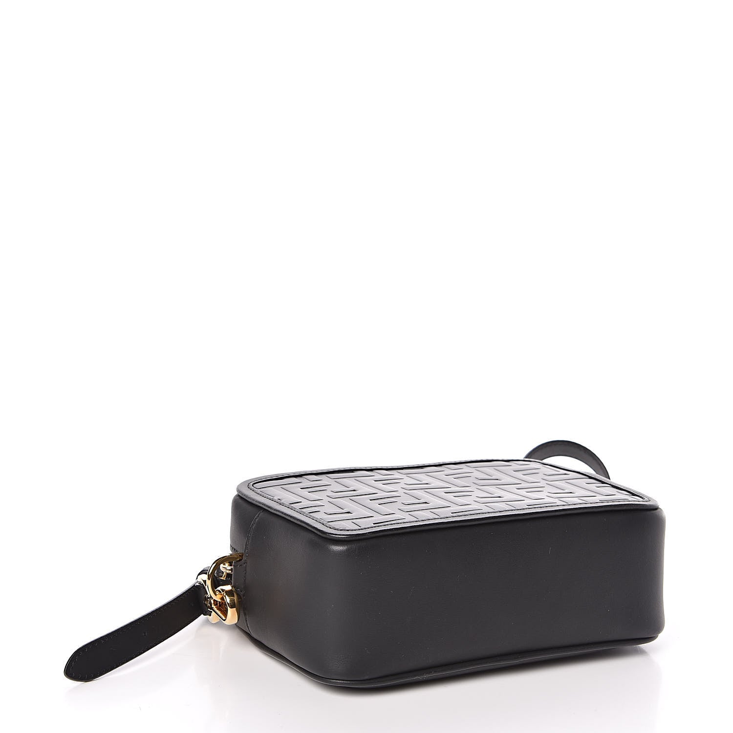 Fendi Vitello Century FF 1974 Embossed Mini Camera Case Black 4 of 10