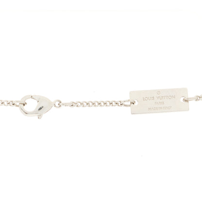 Louis Vuitton Zamac Palladium Monogram Charms Necklace Silver 5 of 5
