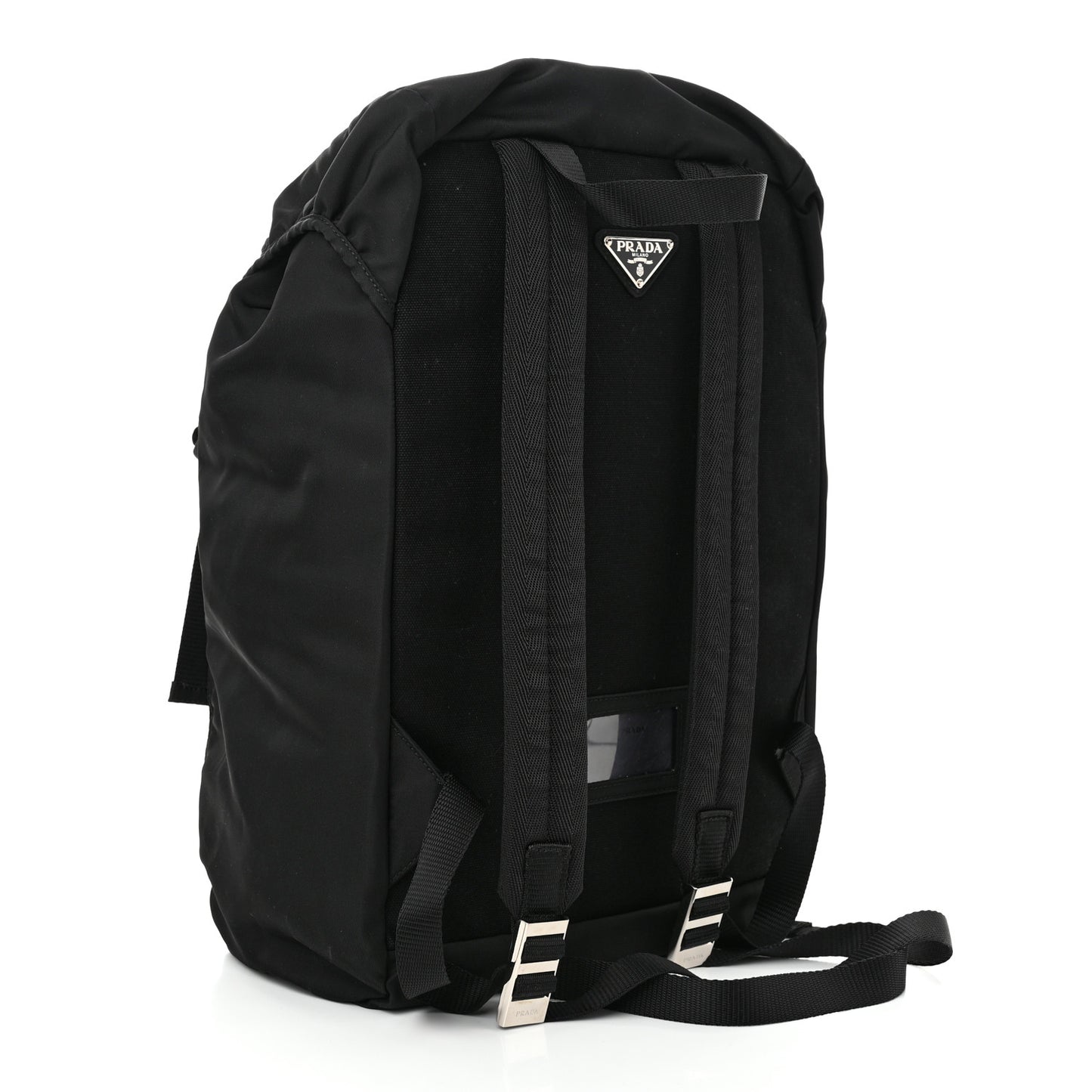 Nylon Tessuto Character Logo Patch Backpack Black