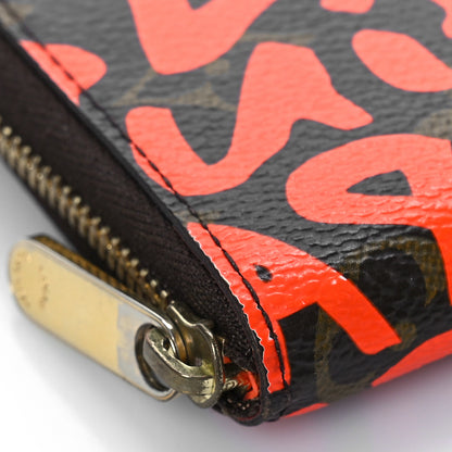 Louis Vuitton Monogram Graffiti Zippy Coin Purse Orange 7 of 8