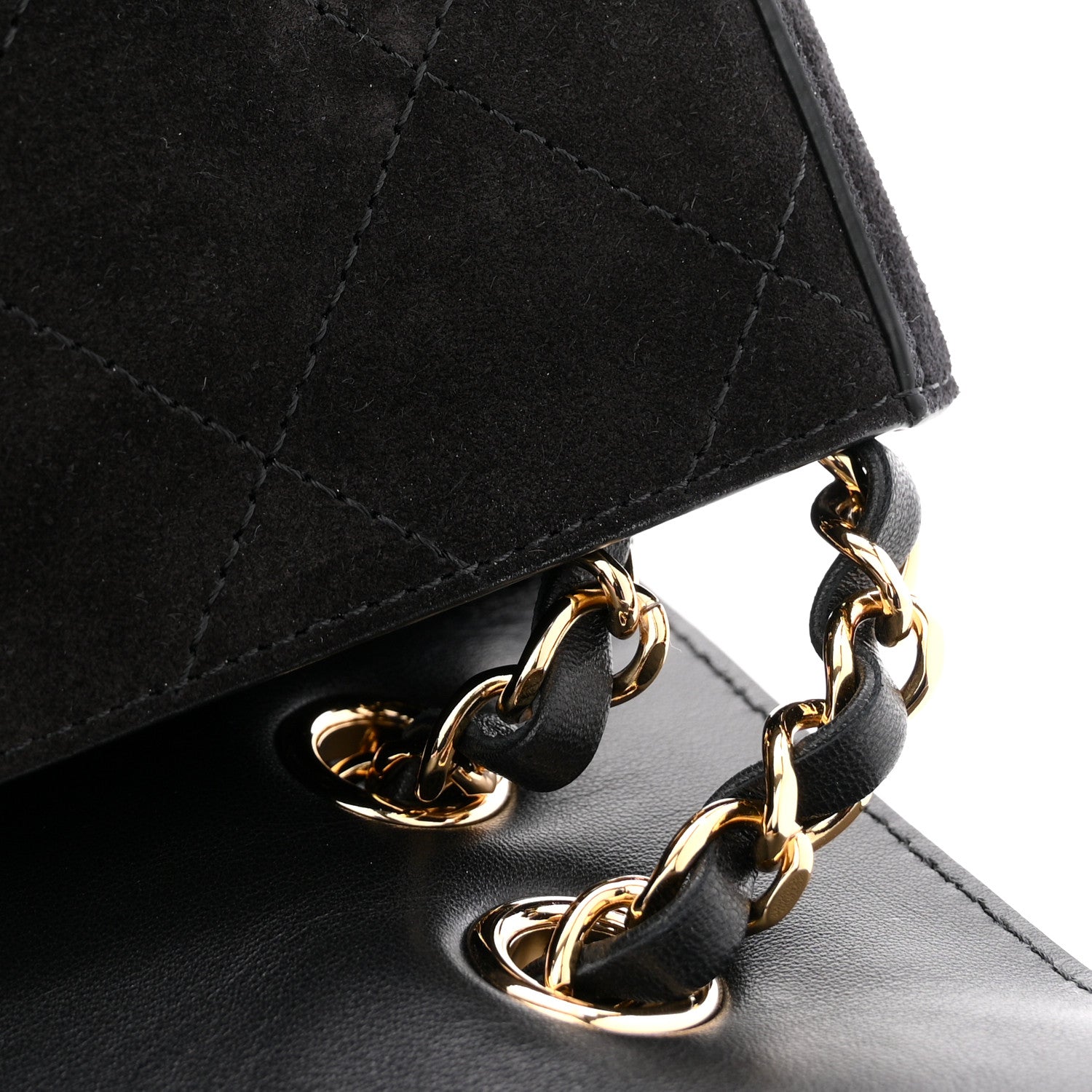 Chanel Suede Calfskin Small Souplissimo Maxi Flap Black 11 of 12