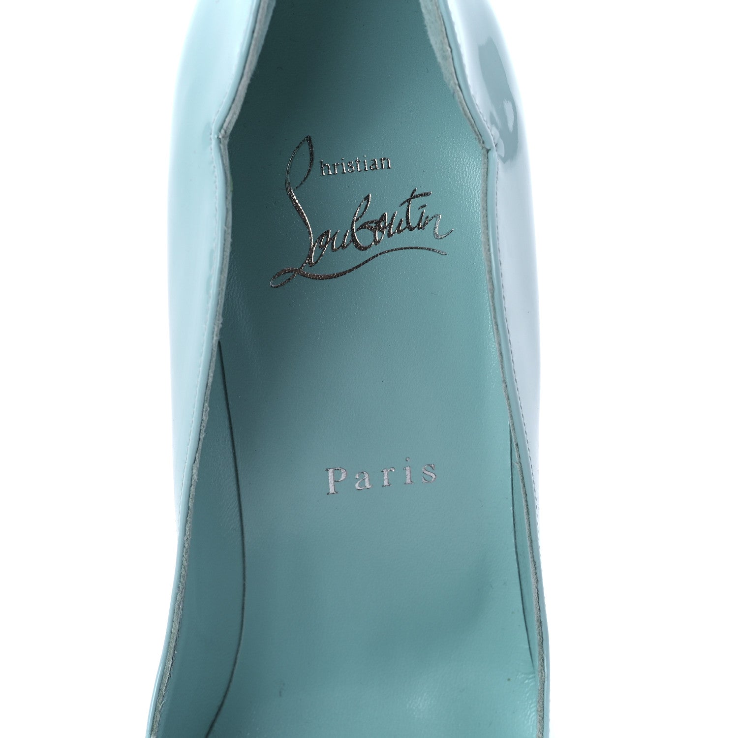 Christian Louboutin Patent Hot Chick 100 Pumps 37 Bermuda 7 of 7