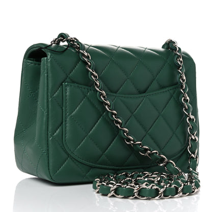 Chanel Lambskin Quilted Mini Square Flap Green 3 of 12