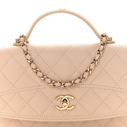 Chanel Caviar Quilted Trendy Handle Clutch With Chain Ecru 8 of 10