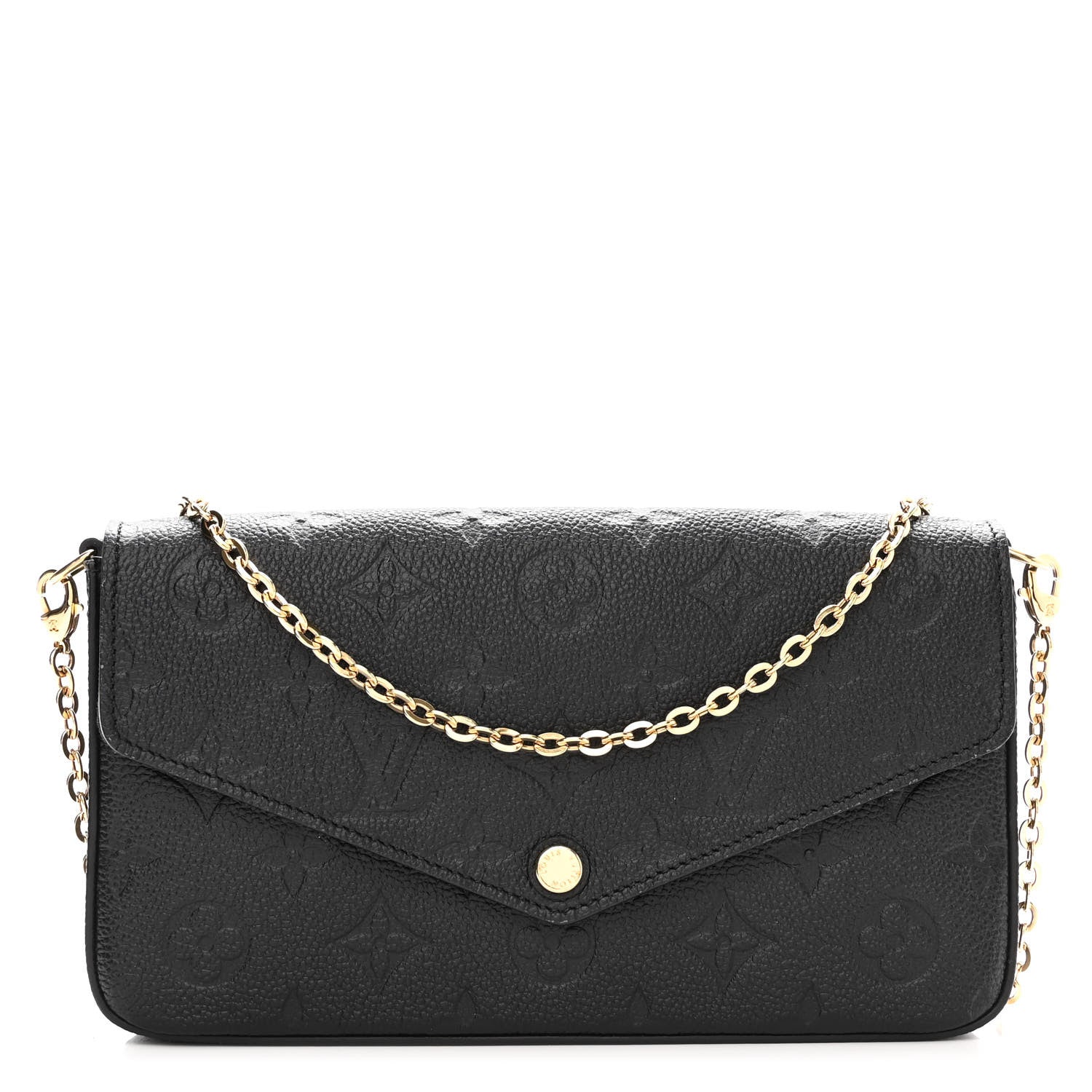 Louis Vuitton Empreinte Pochette Felicie Chain Wallet Black 1 of 9
