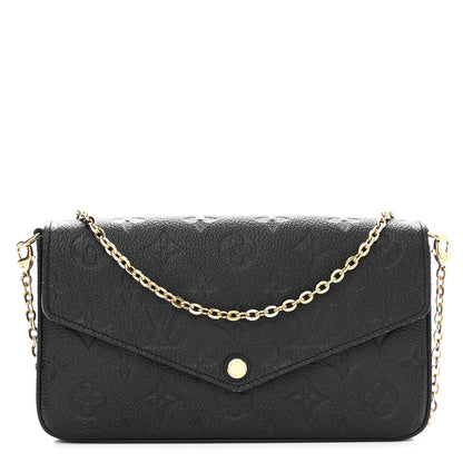 Louis Vuitton Empreinte Pochette Felicie Chain Wallet Black 1 of 9