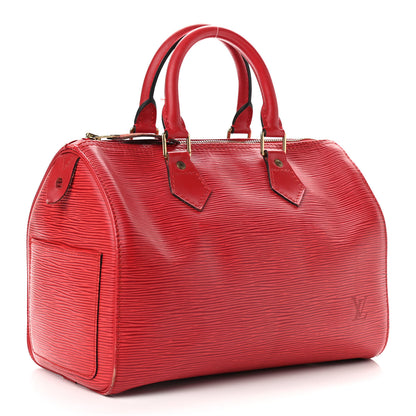 Louis Vuitton Epi Speedy 25 Castillan Red 3 of 13