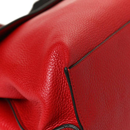 Gucci Pebbled Calfskin Large Bamboo Daily Top Handle Bag Red 12 of 13