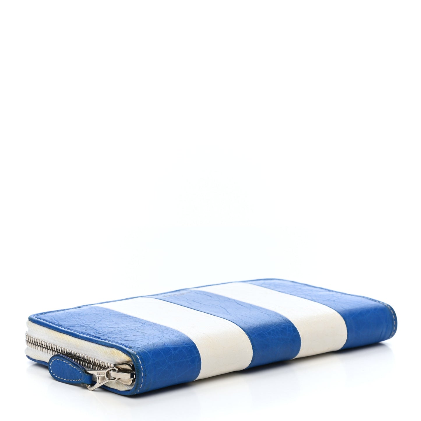 Veau Arena Multicolore Bazar Continental Zip Around Wallet Bleu Lazuli White