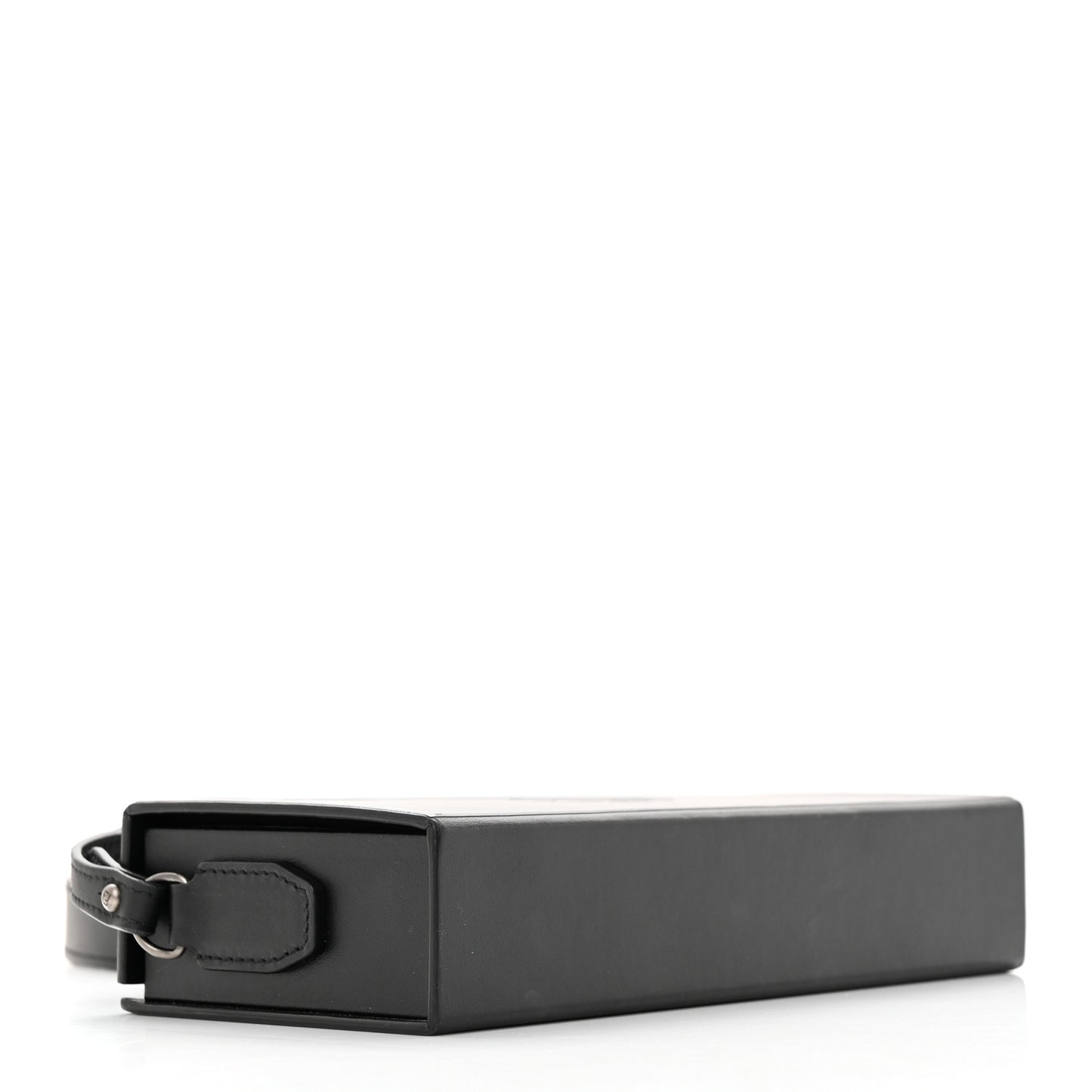 Vitello Grace Light Logo Horizontal Box Crossbody Bag Black
