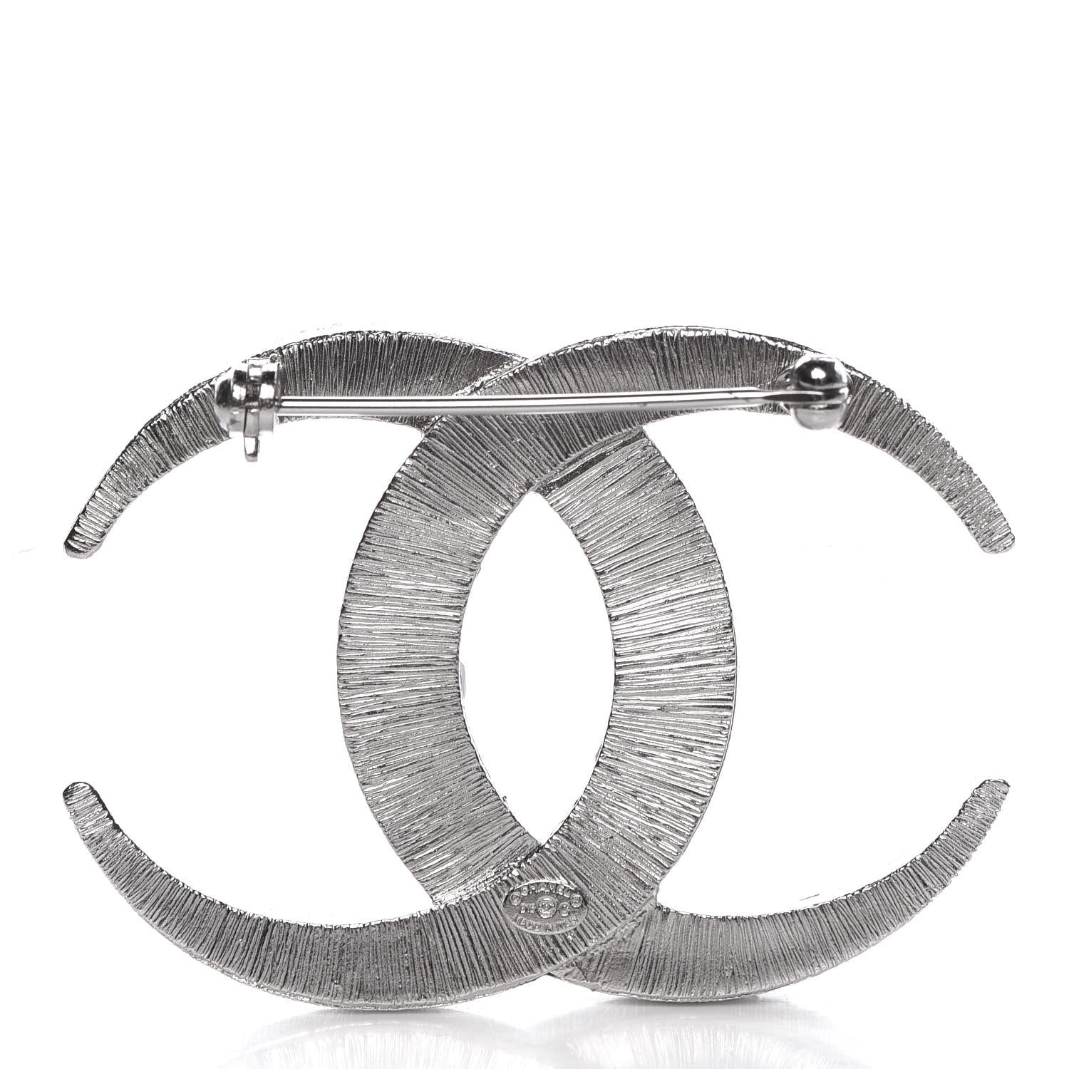 Chanel Baguette Crystal Dubai CC Brooch Silver 3 of 4