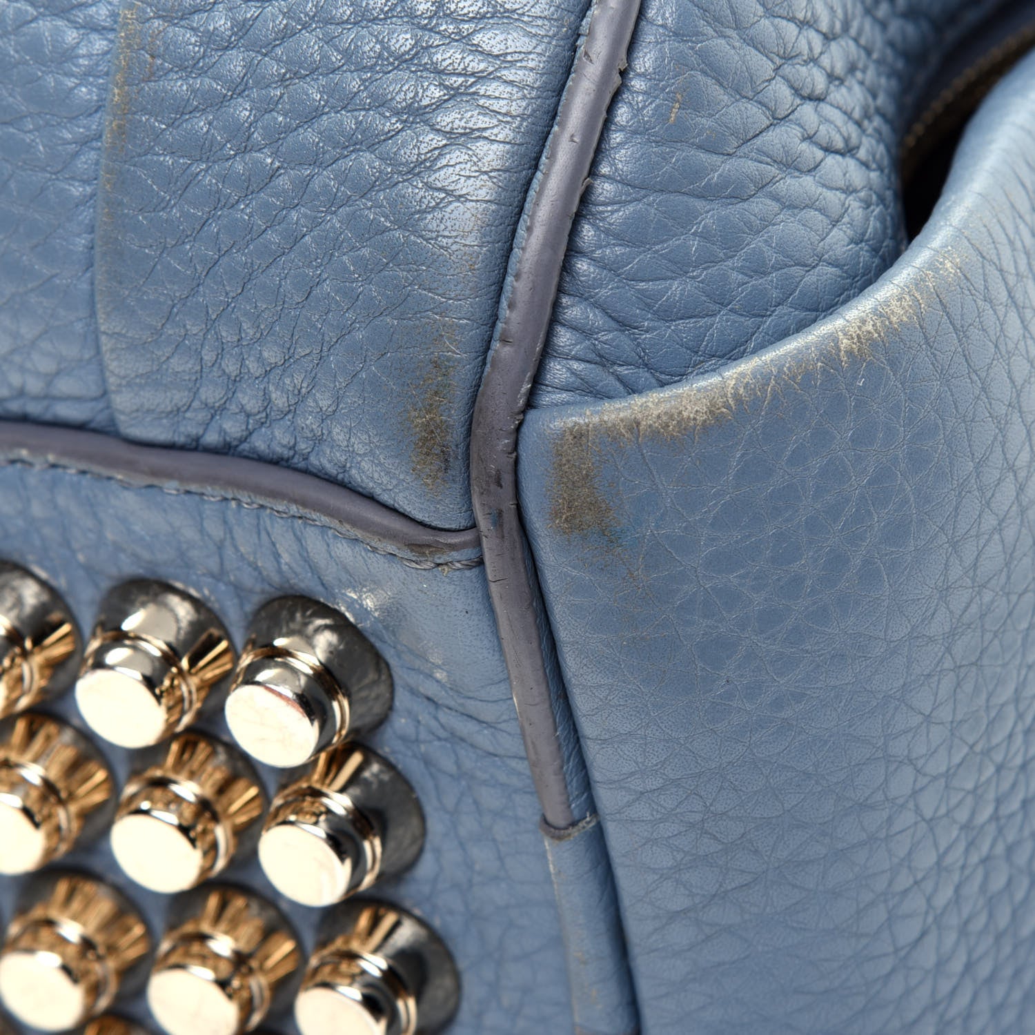 Alexander Wang Pebbled Lambskin Rockie Blue Pale Gold Hardware 13 of 24