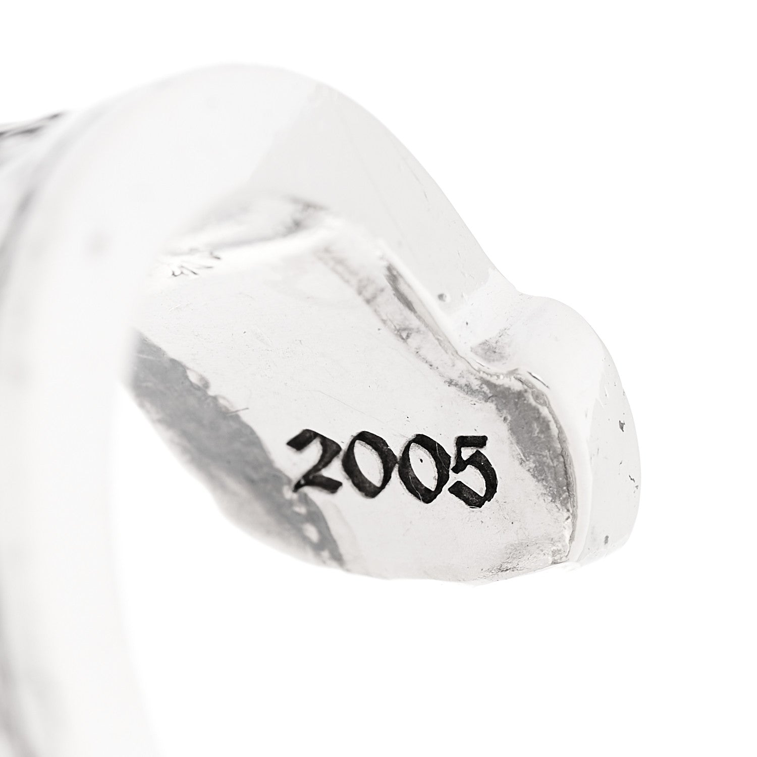Chrome Hearts Sterling Silver Diamond Horseshoe Ring 48 4.5 7 of 8