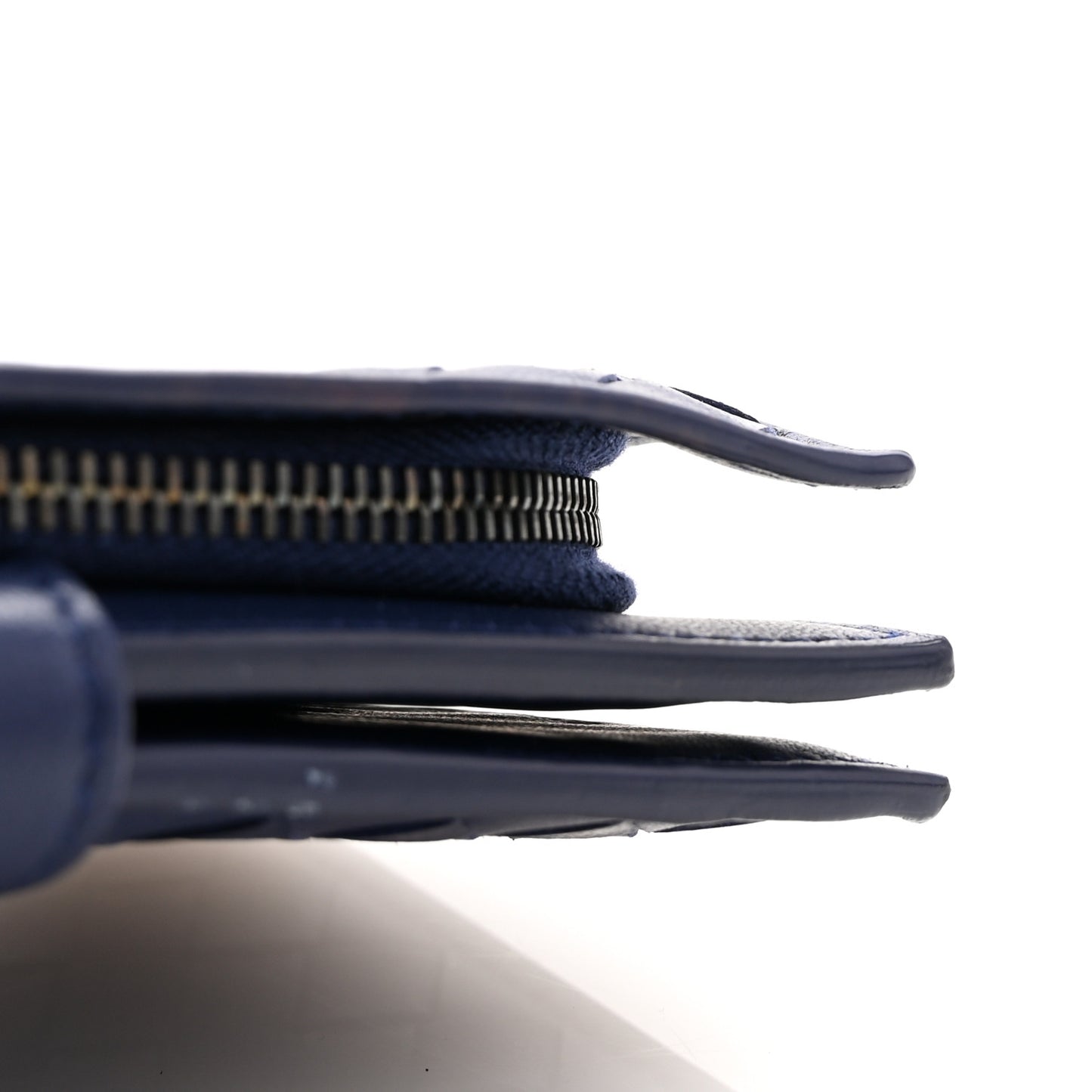 Nappa Intrecciato Continental Wallet Baltic Blue