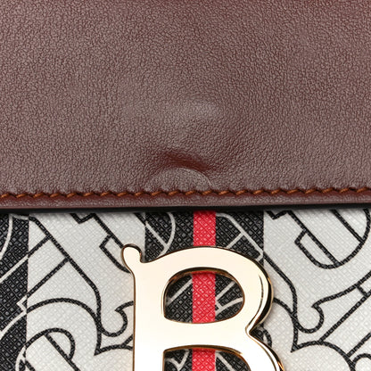 Burberry E-Canvas Monogram Stripe Small TB Bag Bridle Brown 8 of 10