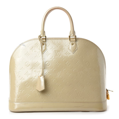 Louis Vuitton Vernis Alma MM Blanc Corail 1 of 27