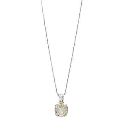 David Yurman Sterling Silver 14K Yellow Gold Pearl 10mm Albion Enhancer Pendant Necklace 1 of 3