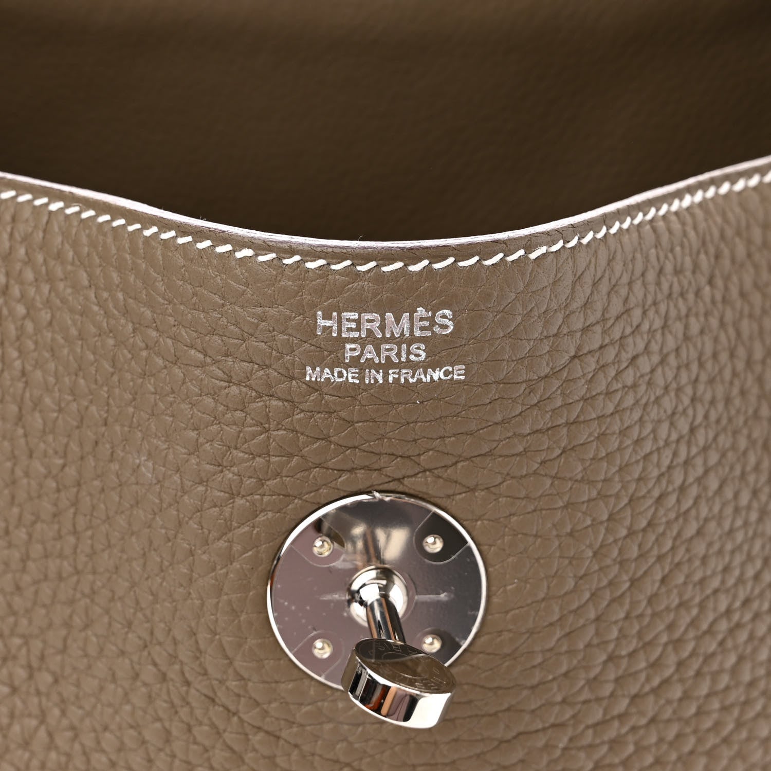 Hermes Taurillon Clemence Lindy 30 Etoupe 6 of 9