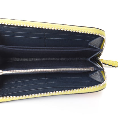 Fendi Vitello Elite Monster Eyes Inlay Bi-Color Zip Around Wallet Cedro Rosso Multicolor 4 of 8