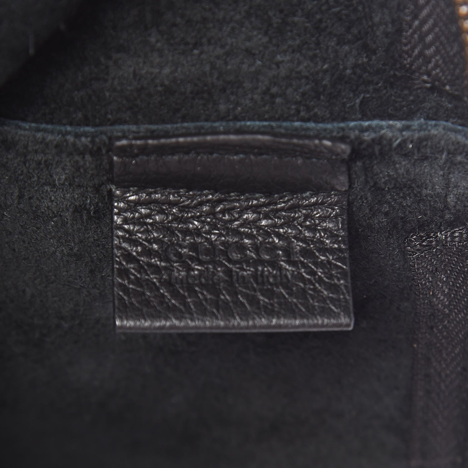 Gucci Pebbled Calfskin Medium Logo Portfolio Clutch Black 6 of 8