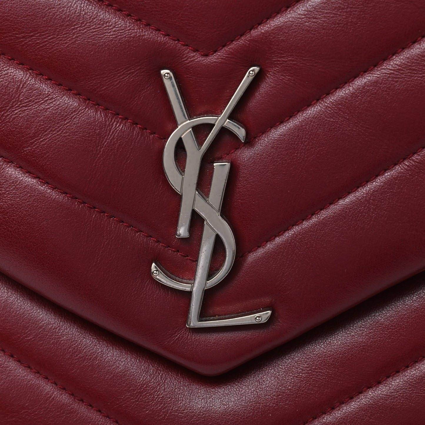 Calfskin Y Quilted Monogram Medium Loulou Chain Satchel Palissandre