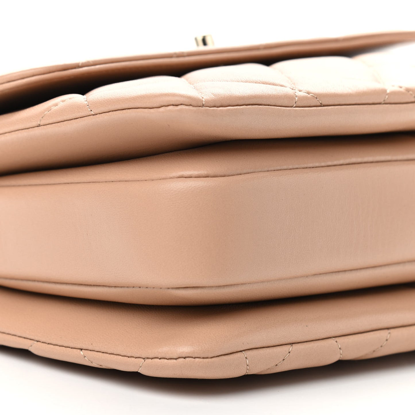 Lambskin Quilted Small Trendy CC Dual Handle Flap Bag Beige