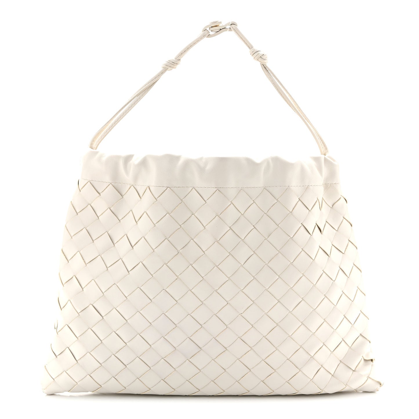 Calfskin Intrecciato Medium Dustbag Chalk