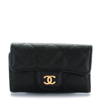 Chanel Caviar Quilted 6 Key Holder Black 1 of 8