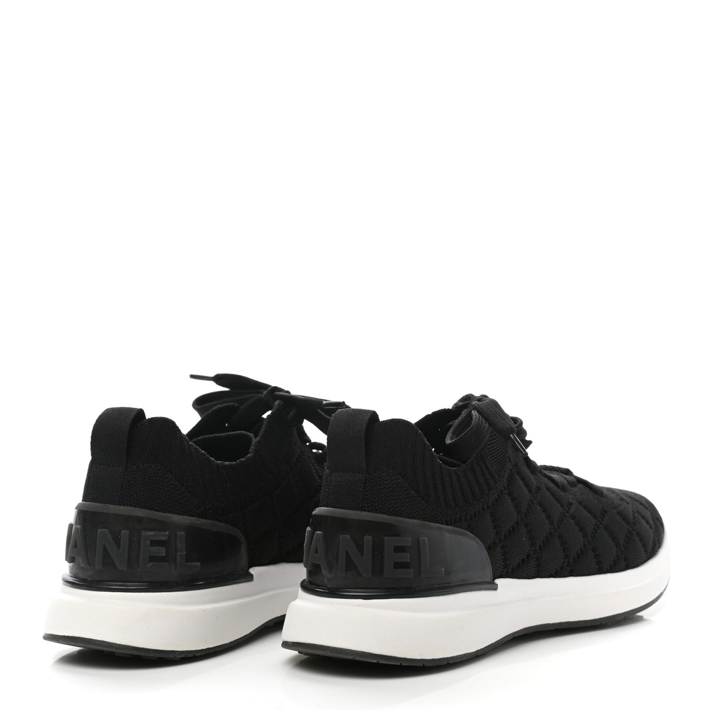 Fabric Logo Sneakers 38 Black